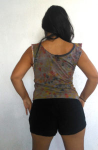T-shirt Pétalos-Fusión líneas
